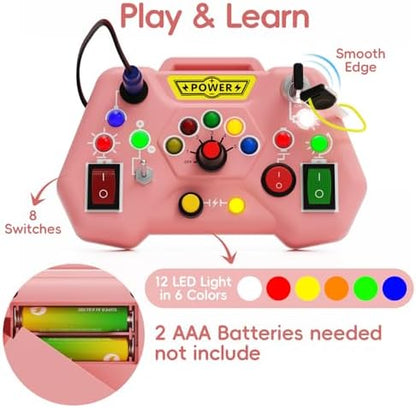 Alsatic electronic busy board LED lights and key switch interaction