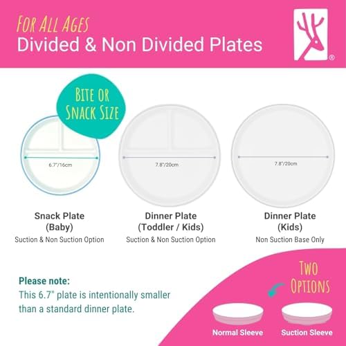 Close up of silicone suction base attached to porcelain plate