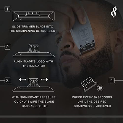 Side profile of The Rich Barber blade sharpening tool