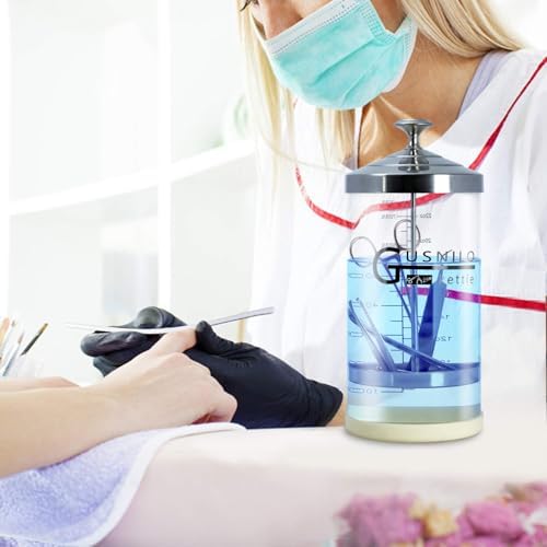 Side profile of Gusnilo 30 Ounce glass disinfection jar