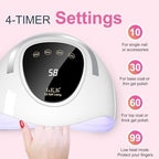 Lke UV light for gel nails showing top control panel