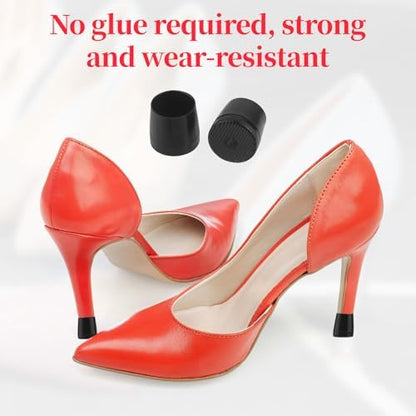 High heel repair caps showing the anti-slip bottom texture for better grip