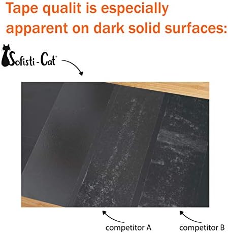 Cat avoiding furniture protected with clear training tape