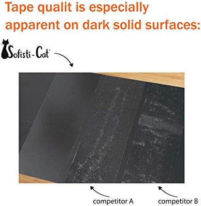 Applying clear anti scratch tape onto a fabric living room armchair