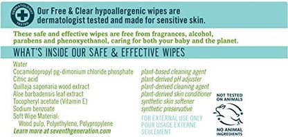 Close up of Seventh Generation baby wipes Snap Seal lid