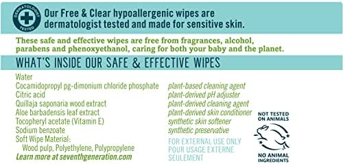 Close up of Seventh Generation baby wipes Snap Seal lid