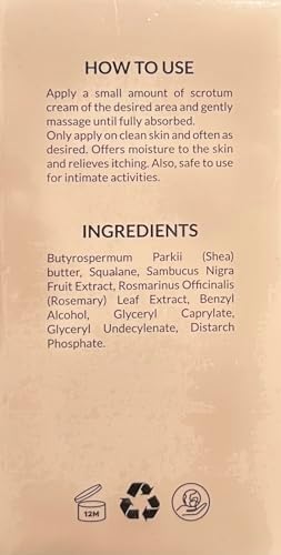 Authentic USA imported men genital anti-chafing cream packaging details.