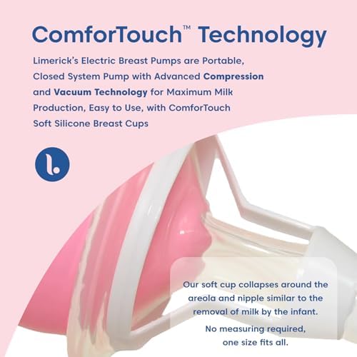 Limerick silicone breast cups and BPA-free storage bottles for comfort pumping