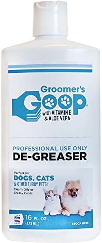 Sixteen ounce squeeze bottle of Groomers Goop pet degreaser treatment