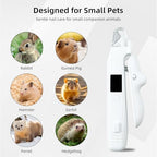 Side profile of SERPLEX ergonomic white small pet grooming clipper tool
