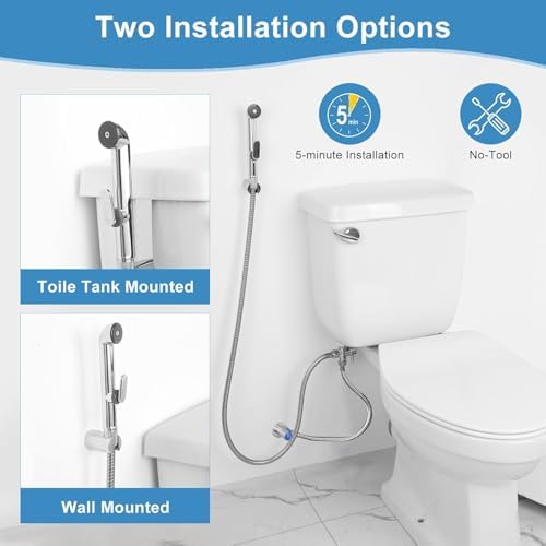 Complete bidet sprayer kit components and accessories