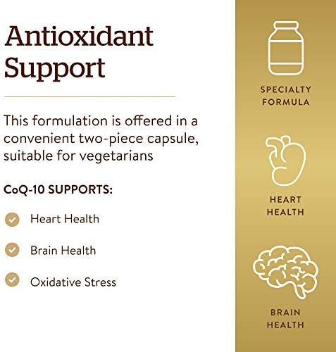 Supplement facts and suggested usage instructions on the back of Solgar 200 milligram vegetable capsules