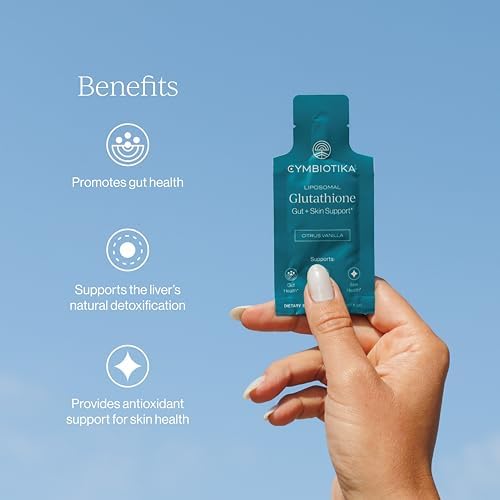 Cymbiotika supplement liquid packet showing ingredients and nutritional highlights