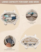 Lovevook puffer tote side pockets and pacifier case