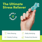 Speks Geode rare earth magnet sensory toy being held and manipulated by an adult hands for stress relief.