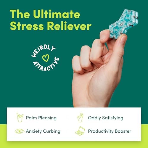 Speks Geode rare earth magnet sensory toy being held and manipulated by an adult hands for stress relief.