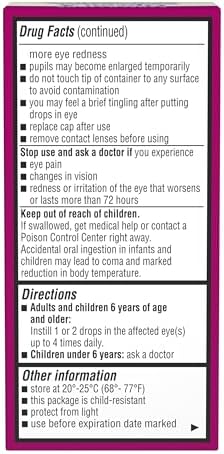 Opcon-A allergy relief drops active ingredients label details