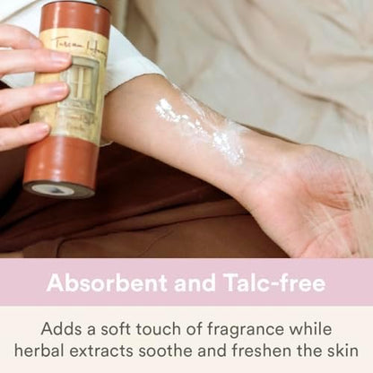 Soft Cashmere perfumed dusting powder by Camille Beckman for skin freshness