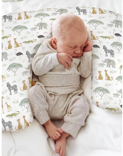 Nursing pillow cover showing secure zipper and fabric texture