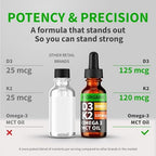 Nusava Vitamin D3 K2 dropper bottle label ingredient details