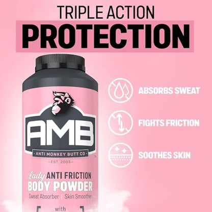 Close up of the talc-free calamine formula label on Anti Monkey Butt for women.