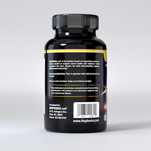 Nuphoria Cm Gold 120 capsules label detail