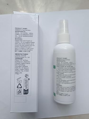 Ximonth natural tea tree oil formula shoe deodorizer spray inside athletic trainers