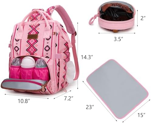 Montana West Wrangler diaper backpack open main compartment storage