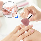 Vaincre pink nail art cleaning brush overhead angle view