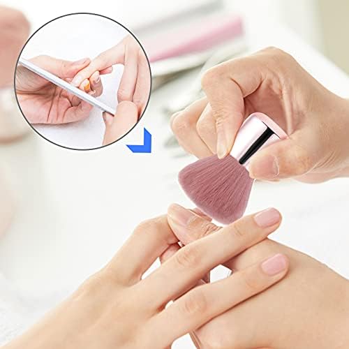 Vaincre nail dust remover brush compact design in hand