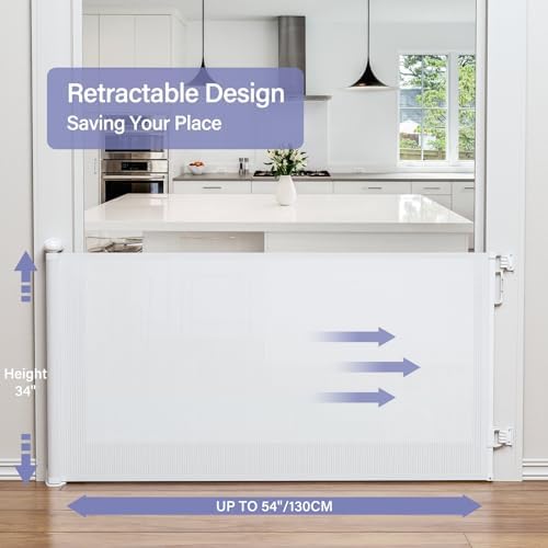 PRObebi 54 inch retractable pet barrier mesh roll up detail shot