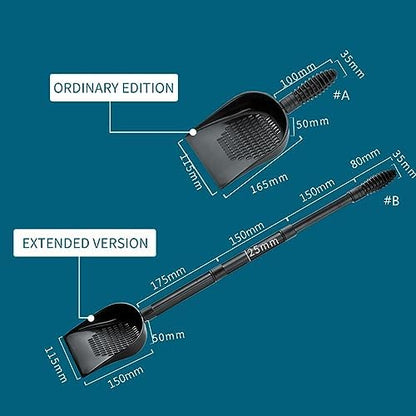 Top view of Jynqra aquarium waste removal shovel