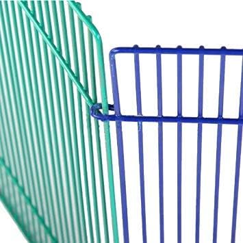 MidWest Homes for Pets Small Animal Pet Playpen/Exercise Pen, Blue and Green,1 Count (Pack of 1), Small Animal Playpen. - Image 4