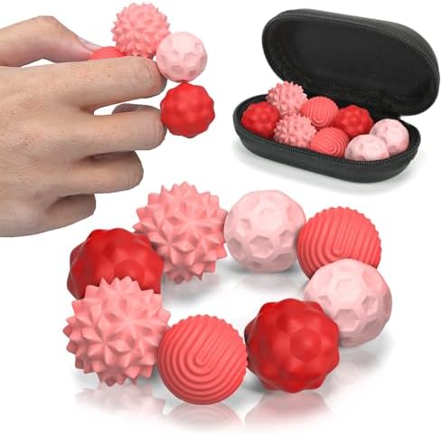 Silicone Magnetic Fidget Balls Toys, 8Pcs Attraction Textures Sensory Fidget Ball with Silicone Shell for for Adults,Silent Desk Magnetic Stress Balls Fidget Toys, Stocking Stuffers for Teens Gifts - Image 2