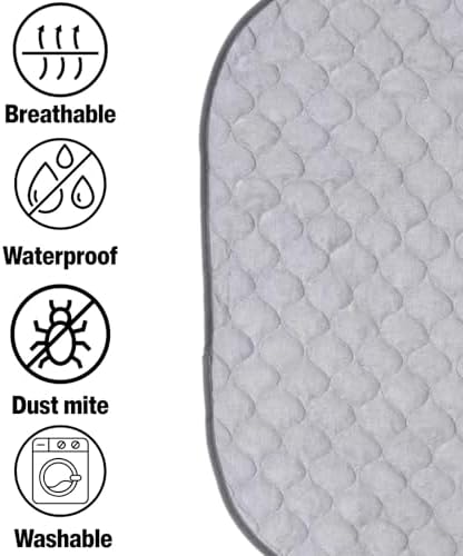 PandaEar gray quilted bassinet liners laid flat