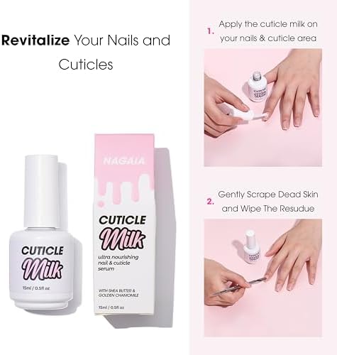 Nagaia cuticle treatment used on hand for nail care