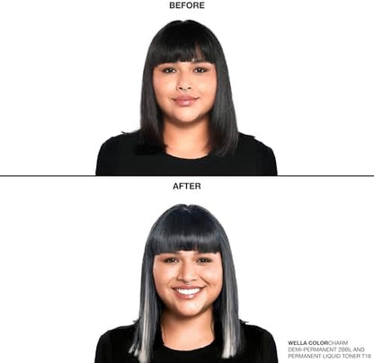 Demidemand gray hair coverage results on premium hair swatch booklet.