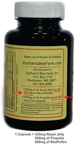 Durham's Queen's Delight supplement bottle label and honey-comb pattern details