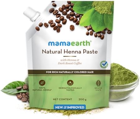 Ammonia free pre mixed mehndi paste for covering premature gray hair roots.