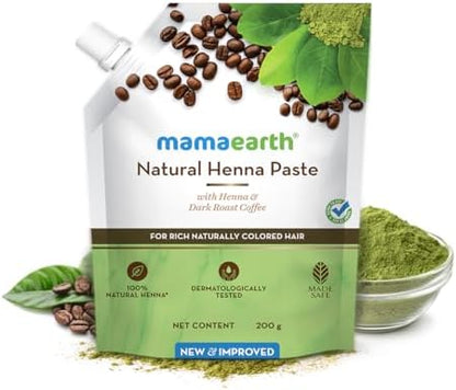 Ammonia free pre mixed mehndi paste for covering premature gray hair roots.