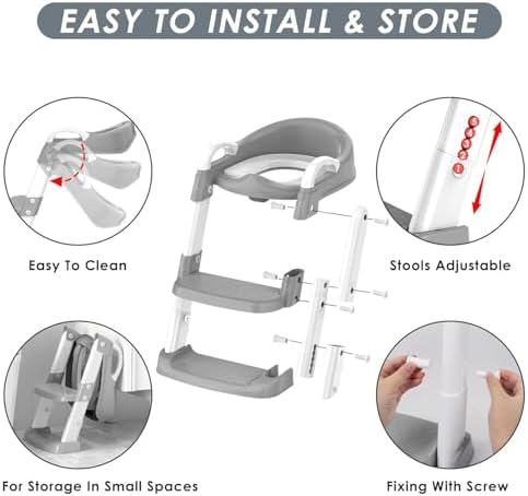 Secure anti-slip pads underneath the base of the imported western toilet trainer.