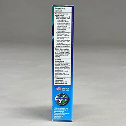 Close up of Natureplex hydrocortisone tube packaging details