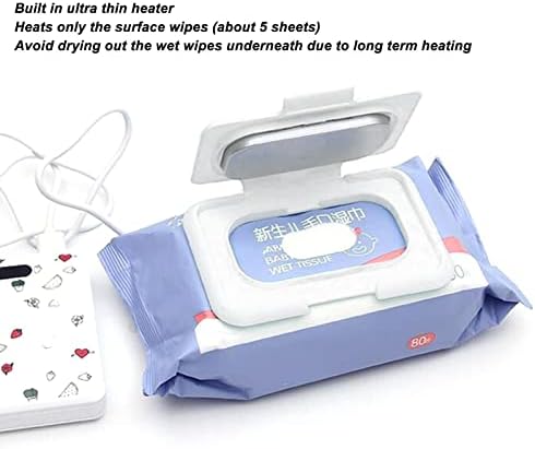 Naroote portable wipe heater showing compact white exterior