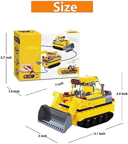 Inductive engineering vehicle tracking a thick black marker line