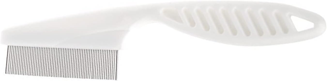 Using 55 Trends metal nit comb on hair for lice treatment
