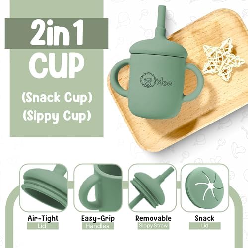 Full O'doe baby feeding set organized for mealtime