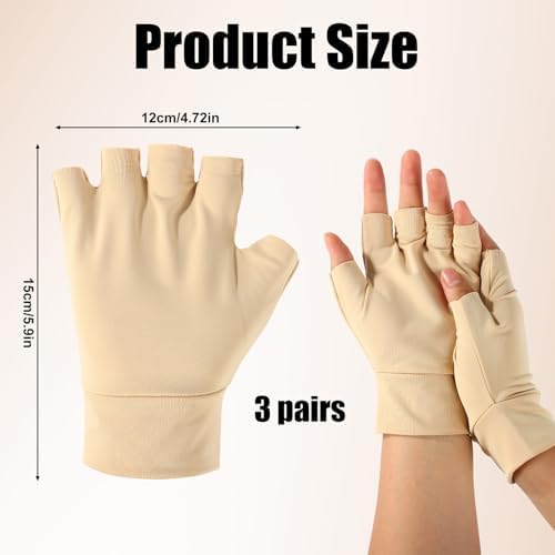 Three pairs of nylon skin protector gloves laid out to show multipack value.