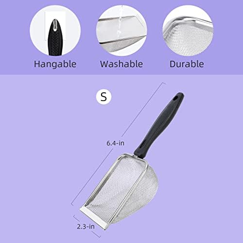 Niteangel Hamster Sand Bath Scoop: - Stainless Steel Sand Substrate Shovel Fine Mesh Metal Sifter Scooper fits Small Animal sandbath Box (Small Scoop) - Image 3
