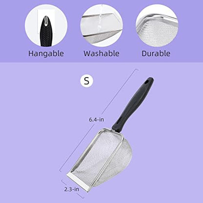 Niteangel Hamster Sand Bath Scoop: - Stainless Steel Sand Substrate Shovel Fine Mesh Metal Sifter Scooper fits Small Animal sandbath Box (Small Scoop) - Image 3