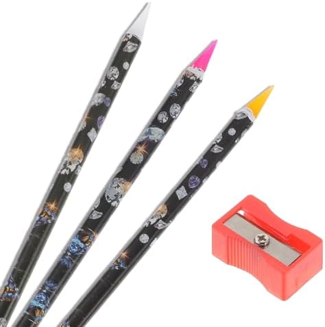 Aiyorse 3 Pcs Rhinestone Picker Wax Pencil set with sharpener